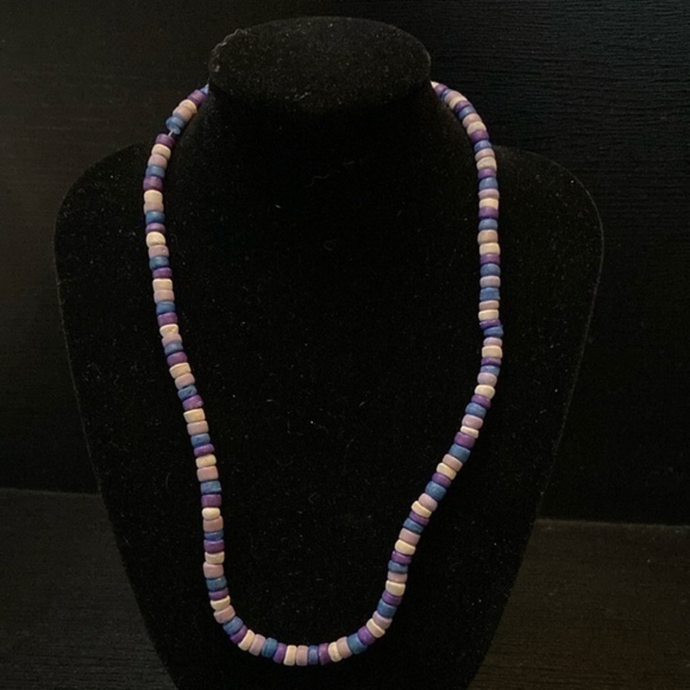 Elegant Purple and Pink Beaded Necklace